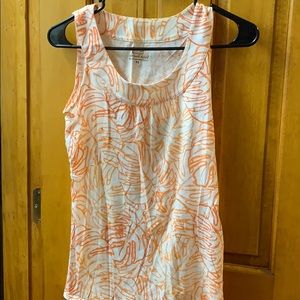 Vineyard Vines orange white printed tank top